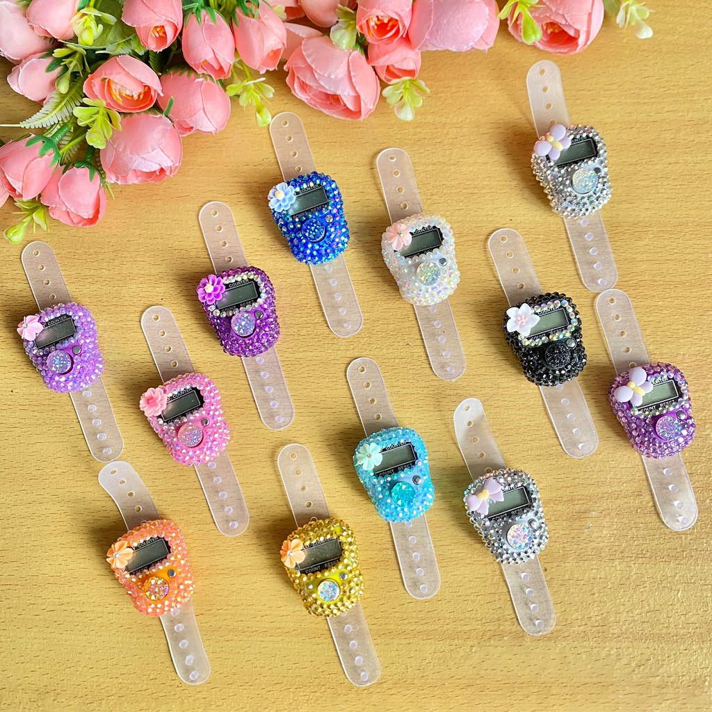 Tasbih Digital Mewah / Tasbih LED Mewah / Tasbih kilau swaroski blink blink / Tasbih Digital Cantik
