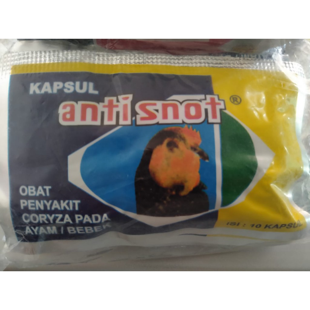 ANTI SNOT KAPSUL (10 caps) - Obat Snot/Coryza pada Ayam dan Bebek