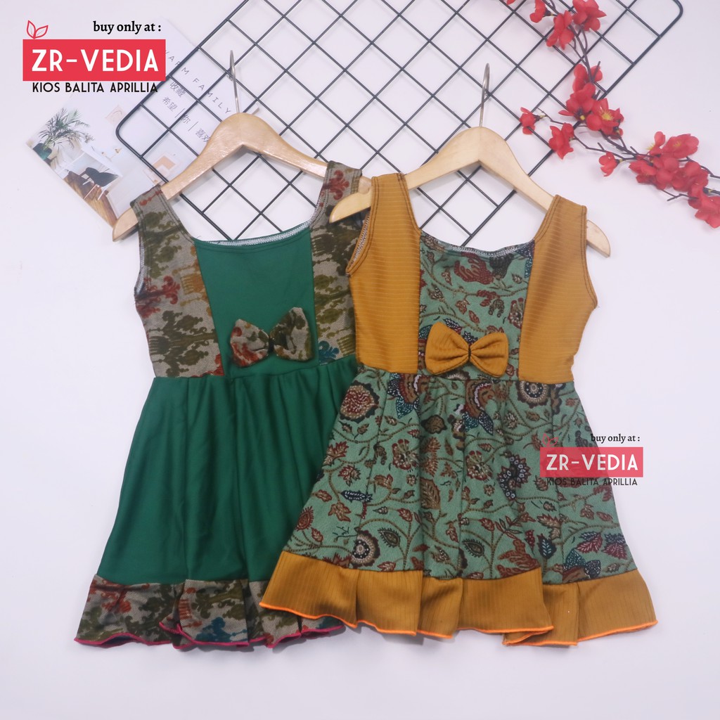 Dress Aurora uk 2-3 Tahun / Pakaian Anak Perempuan Murah Dres Batik Yukensi Adem Baju Pesta Gaun