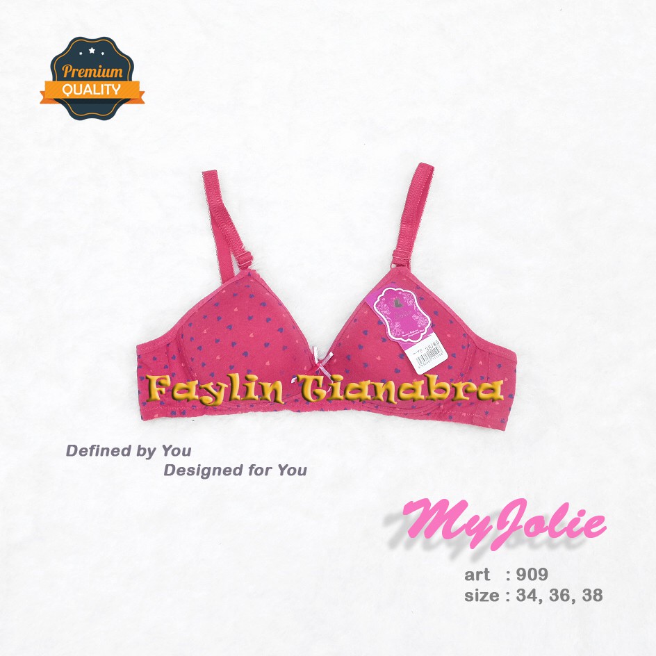 MyJolie | Bra NON KAWAT Bahan Katun / BH Katun / Motif LOVE dan BINTIK