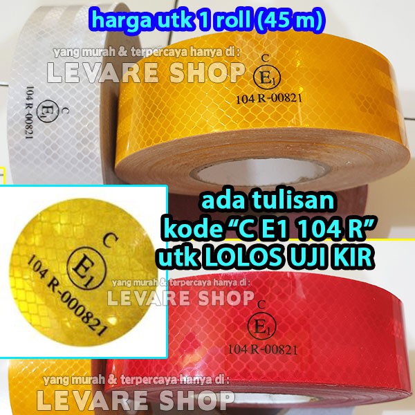 Safety Reflective Tape Sticker Reflektor Stiker Mobil Truk Box Barang Skotlet Scotlite Scotlight