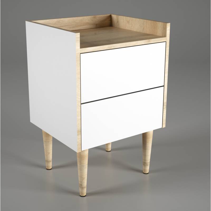 

JYSK Meja Samping Murah Bed Side Table Aarup 40X34X61CM Beaufort White