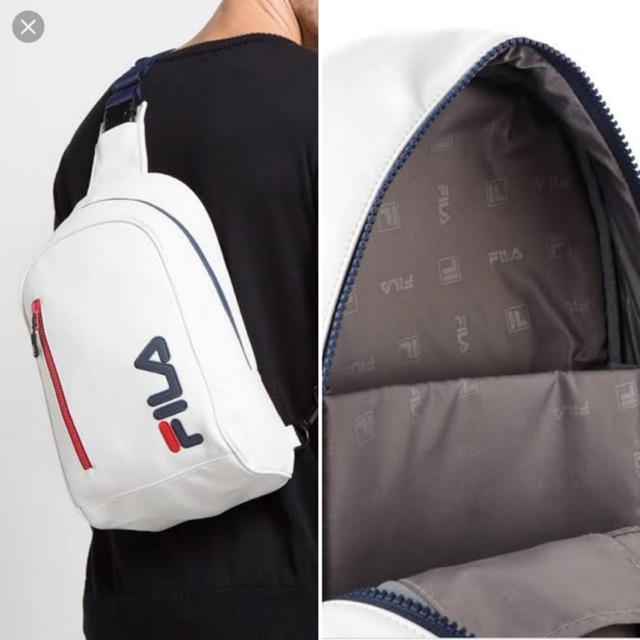 Tas fila original warna putih bisa dipakai pria dan wanita