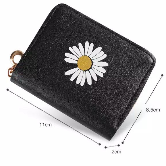 (COD) Dompet Wanita Koin/kartu Dompet Mini Motif Bunga Daisy MALL SHOPPING