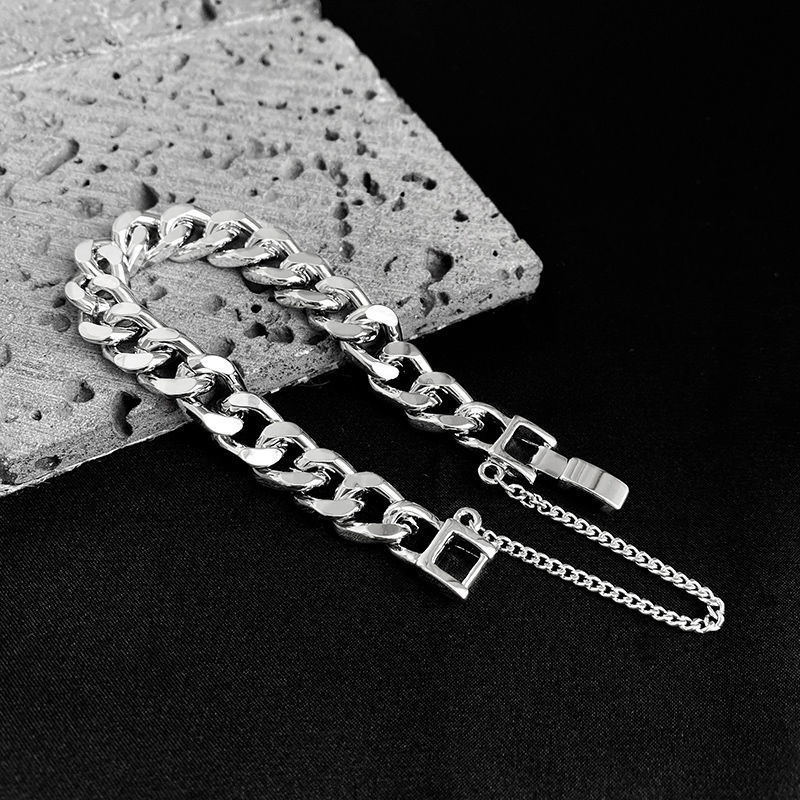 Eropa dan Amerika in titanium steel dipersonalisasi hip hop Gelang pria dan wanita non-logam stainle