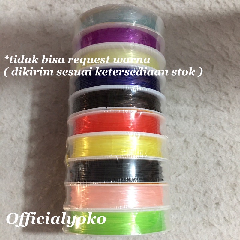 Senar Karet Elastis buat gelang / Benang Karet Roll 0.4 / 0.5 / 0.6 / 0.7 / 0.8 / 1.0