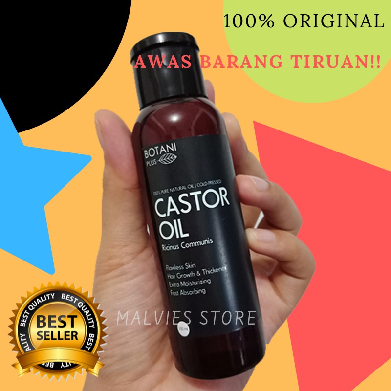 Castor Oil Cold-Pressed (Minyak Jarak) 100% ORI Pure & Bersertifikat