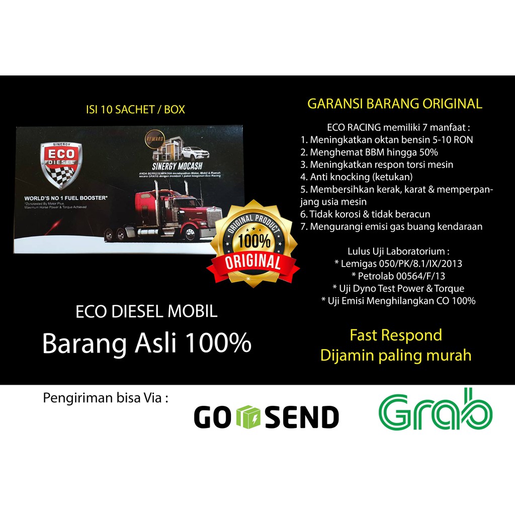  PROMO HARGA GROSIR ECO RACING DIESEL MOBIL  PALING  