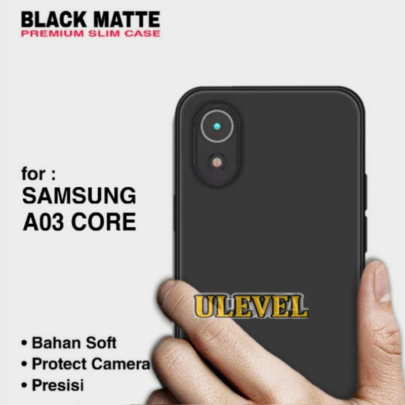 Case Samsung A03 Core Premium Slim Case Matte Slim Black Matte