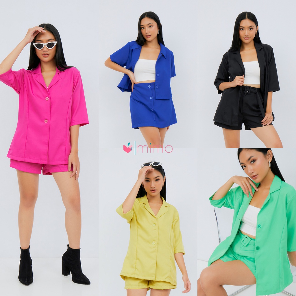 Forea Short Set Blazer - Shocking Color Edition