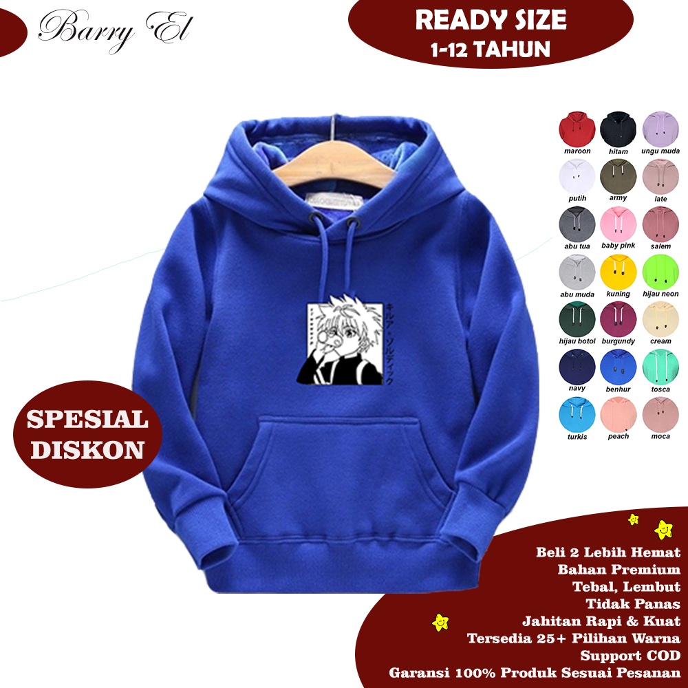 Sweter Switer Hoddie Baju Fashion Anak Laki Laki Cowok Cewe Import Anime Japan Style Hitam Branded U