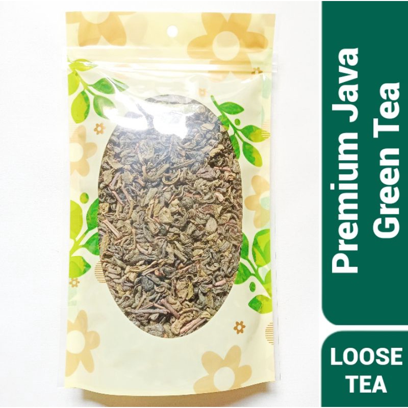 PREMIUM JAVA GREEN TEA : TEH HIJAU JAWA PURE 100% ORGANIC (50 GRAM)