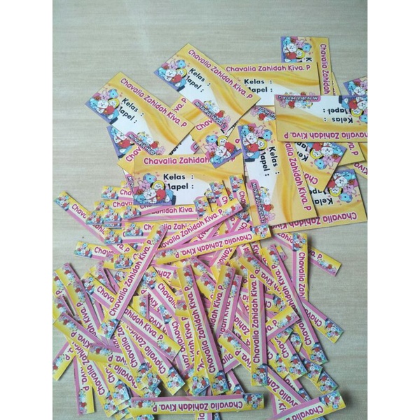 

Paket Belajar stiker buku tulis / buku paket/ stiker nama