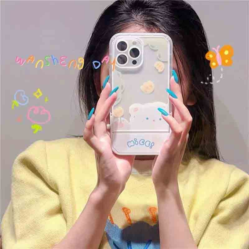 Soft Case Silikon TPU Transparan Motif Beruang Untuk IPhone 13 12 Mini 11 10 Pro XS Max X XR 8 7 6 6S Plus SE 2020