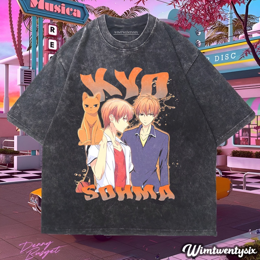 t-shirt oversized | kaos oversize | kaos washing | kaos anime kyo sohma