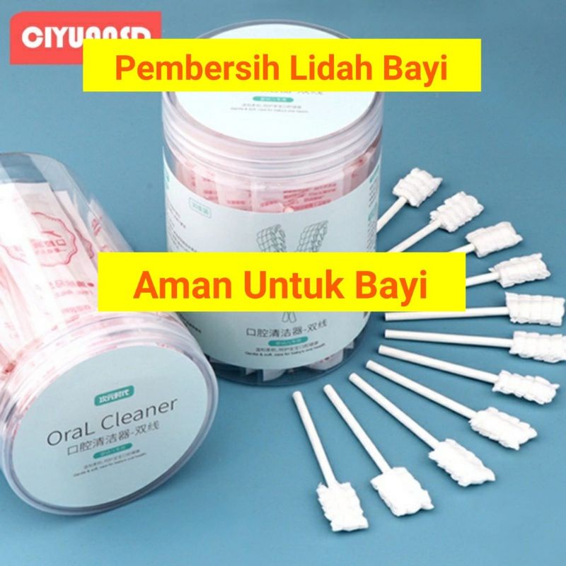 30pcs BoxSikat Pembersih Lidah Kasa Kassa Pembersih Lidah Mulut  Bayi Baby Mouth Cleaner Baby Oral Cleaner Kapas Batang Sikat Gigi Sikat Bayi Lidah Untuk Bayi Sikat Lidah Kasa Pembersih Mulut Bayi