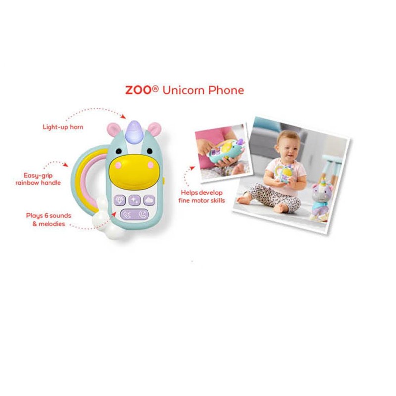 Skip Hop Zoo Unicorn Phone Mainan Sensori Anak