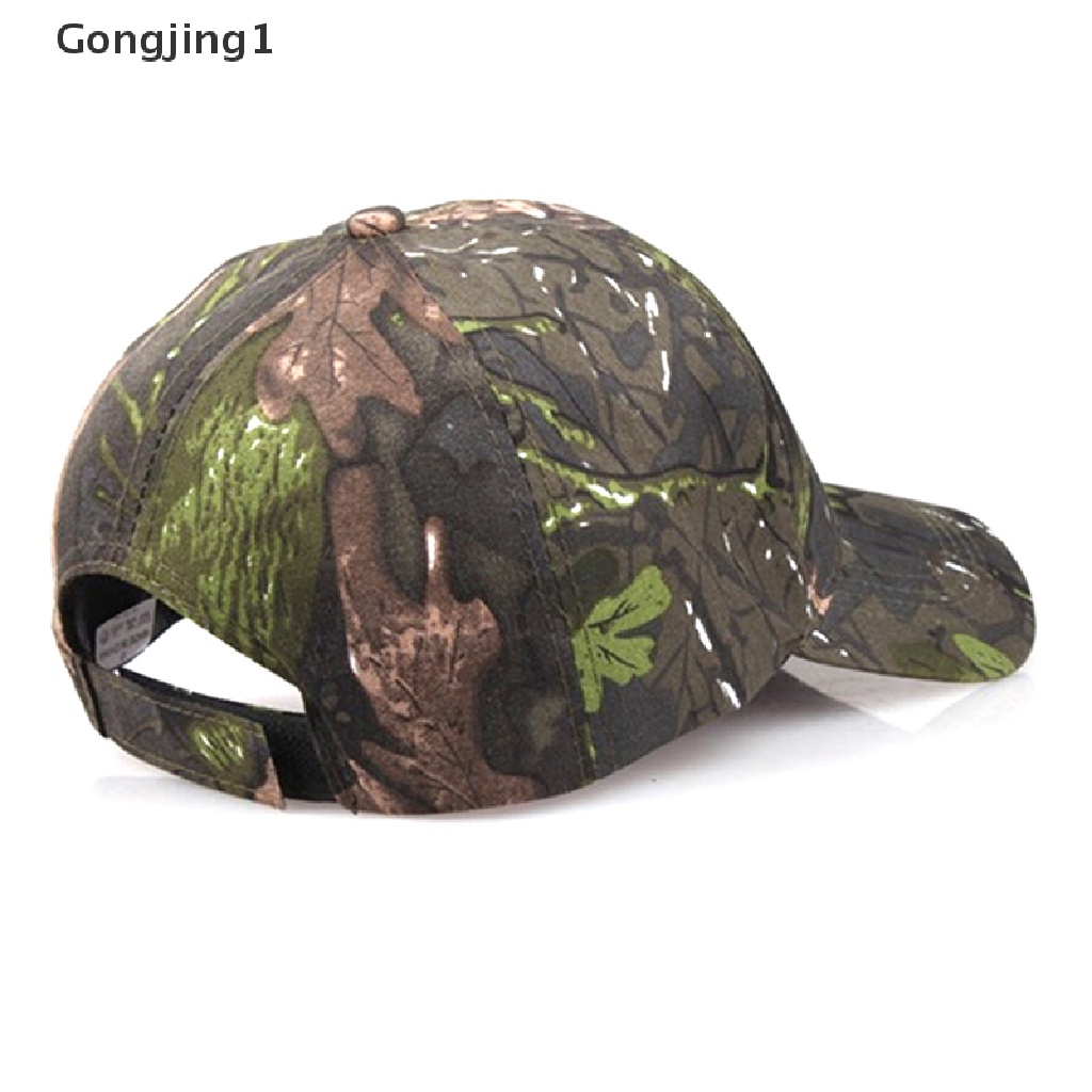 Gongjing1 Topi Baseball Adjustable Motif Camo Untuk Pria / Wanita