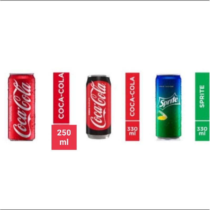 

Minuman Kaleng Sprite, Fanta, Coca-cola, Coca-cola Zero 250ml