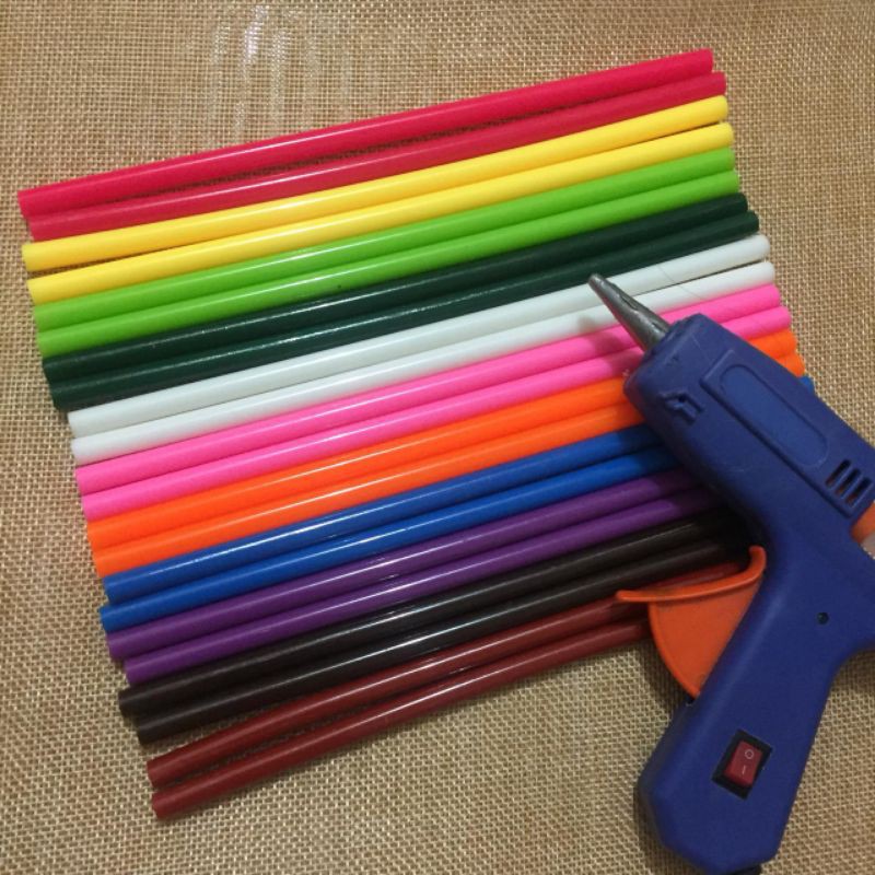 ISI LEM TEMBAK WARNA WARNI /GLUE GUN WARNA WARNI UNTUK KERAJINAN