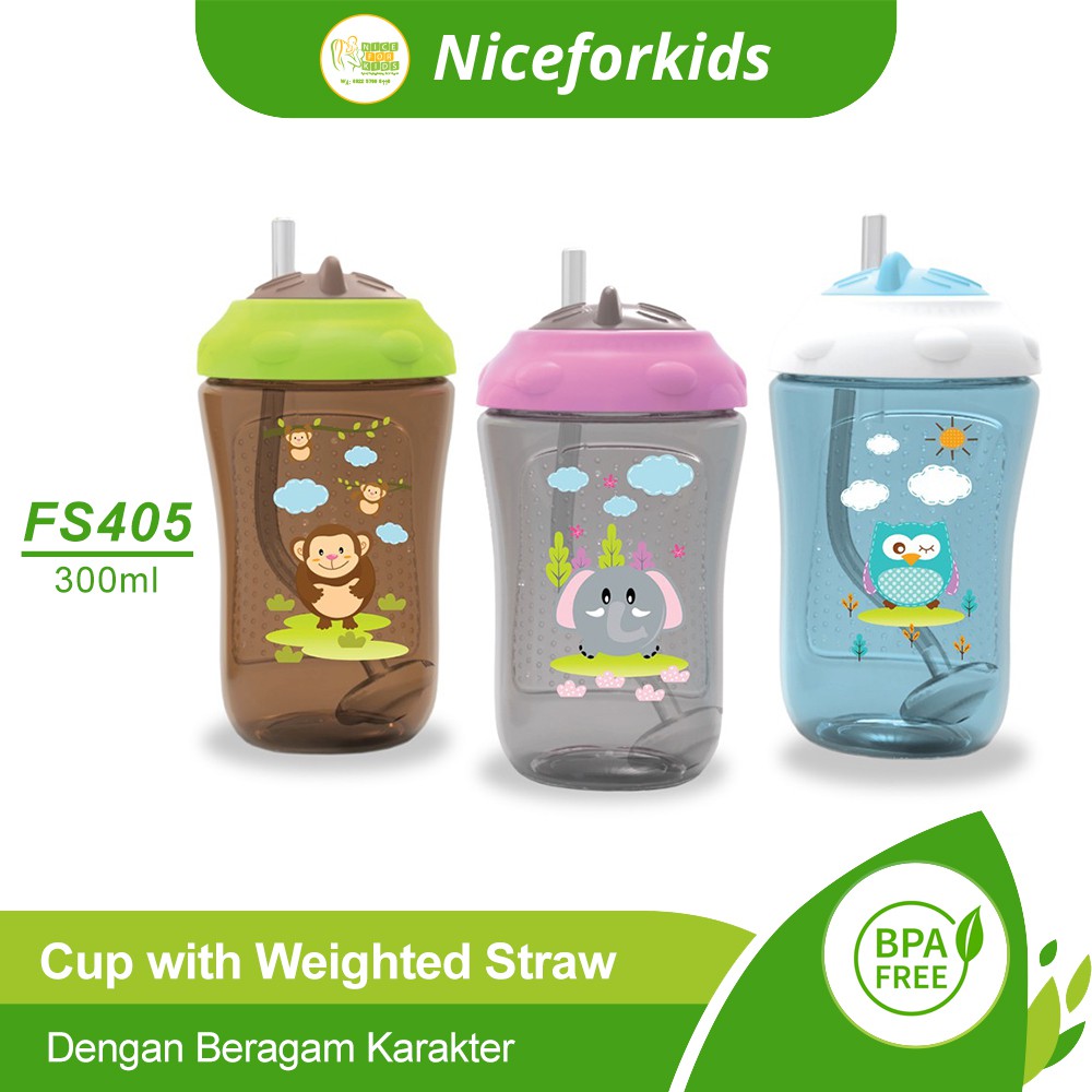 Baby Safe Cup with Weighted Straw 300 ml (FS405)