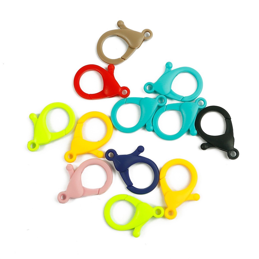 10Pcs 17mm/24mm Mix Color Plastic Lobster Clasp Hook Connectors for Necklace&amp;Bracelet Chain DIY Jewelry Findings Supplies