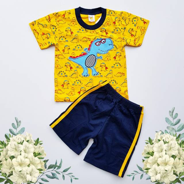  BAJU ANAK DINOSAURUS  SET DINO SHORT Shopee Indonesia