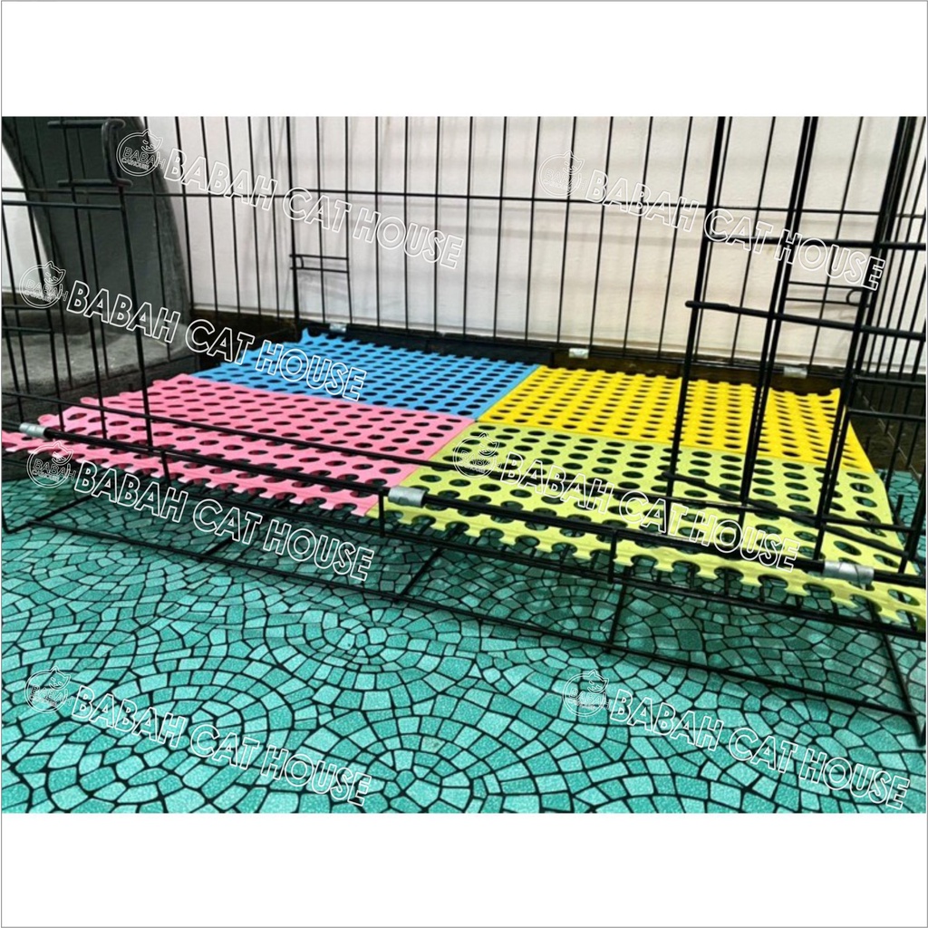 ALAS KANDANG Kucing Anjing Tatakan Karpet Hewan Murah Anti Air Plastik Karet Kelinci Tingkat Matras-7