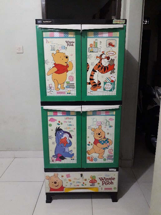 Promo New Year Container Karakter Anak  Container Pintu Laci Plastik Container Bcsc B-242l Pooh/kst
