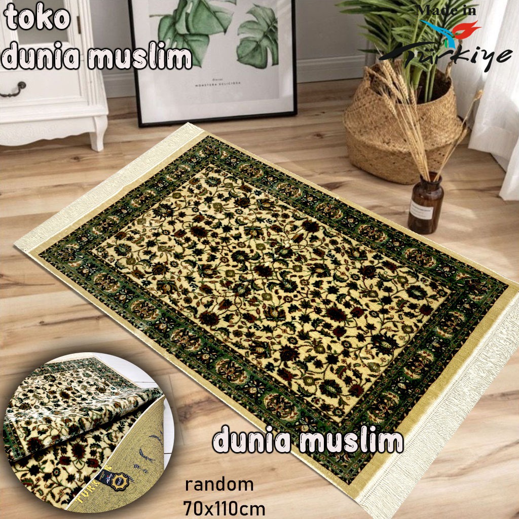 Sajadah Turki Dewasa Exclusive/Yakar Wangi /ukuran 70cm x 110cm/Sajadah Tebal Sajadah Halus Sajadah Lembut Original/Perlengkapan Shalat/Pakaian Muslim/Sejadah Turki Dewasa/ Sajadah Impor Turki/Dunia Muslim