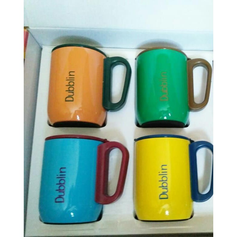 Mug Tahan Panas Dublin 220 ML Gelas Cangkir Kopi Teh Stainless Stell