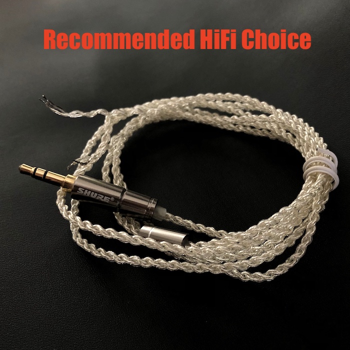 Recommended HiFi Silver Plated Cable Replacement With Shure Jack