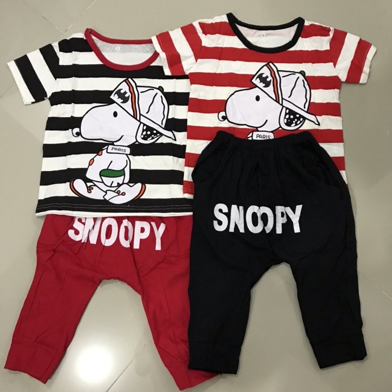 Baju anak satu set Snoopy