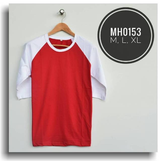 Kaos Merah Putih  Agustus Dewasa/ Kaos Raglan Merah Putih 17 Agustus MH0153