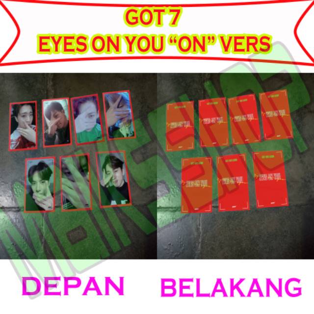 Got7 Eyes On You All Version Photocard Kpop