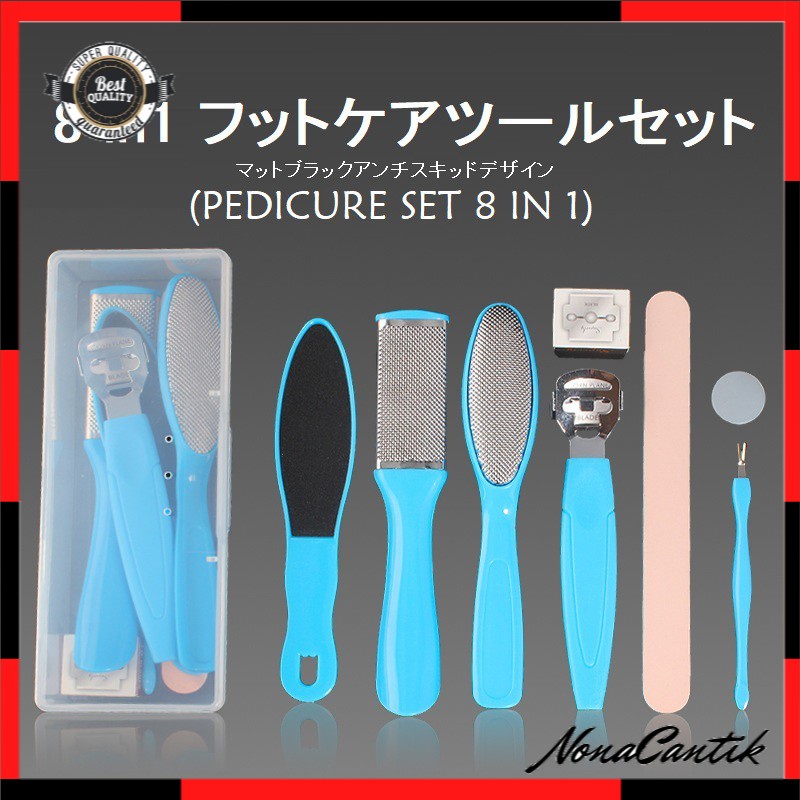 Alat Perawatan Kaki Tumit Komplit Manicure Pedicure Foot Care Scraper Set 8 in 1 Pedicure Set