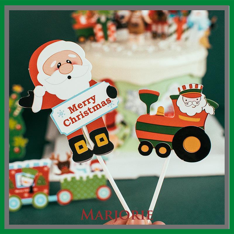 1 Set 7 Styles Topper Kue Desain Merry Christmas Bahan Akrilik Untuk Dekorasi Natal-MJD