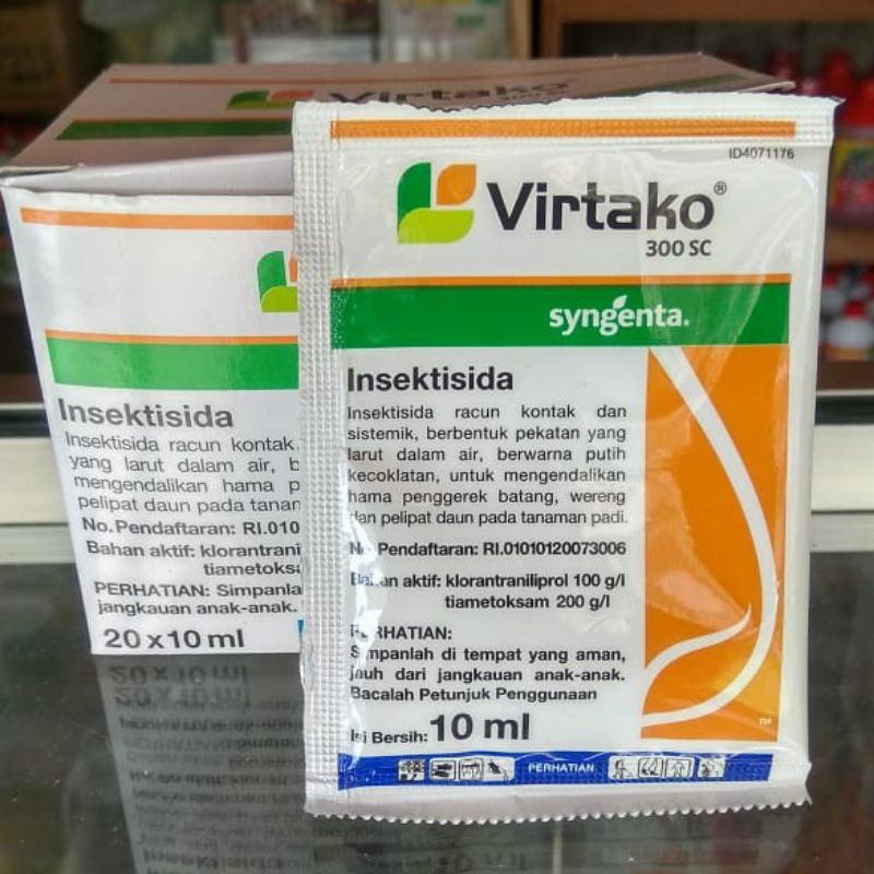 Virtako 300 SC Insektisida10 ml/Virtako Obat Pembasmi Hama Ulat Wareng Tananaman Padi 10ml