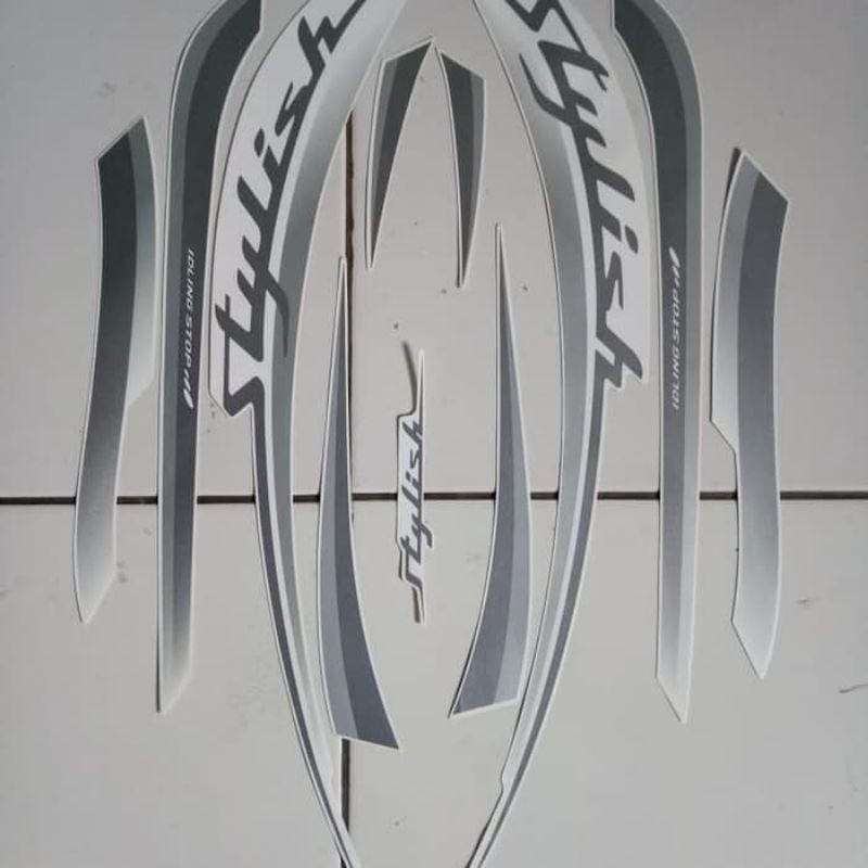 stiker striping scoopy stylist 2019-2020 putih