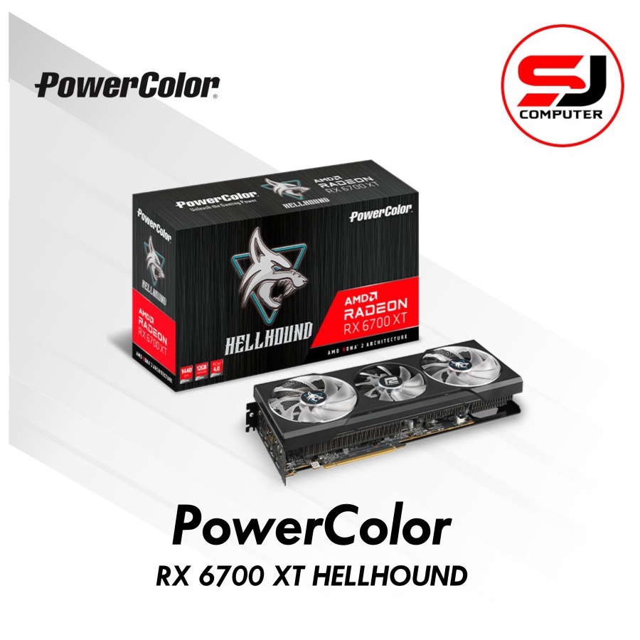 VGA POWERCOLOR RX 6700 XT HELLHOUND 12GB DDR6 AMD RADEON 6700XT