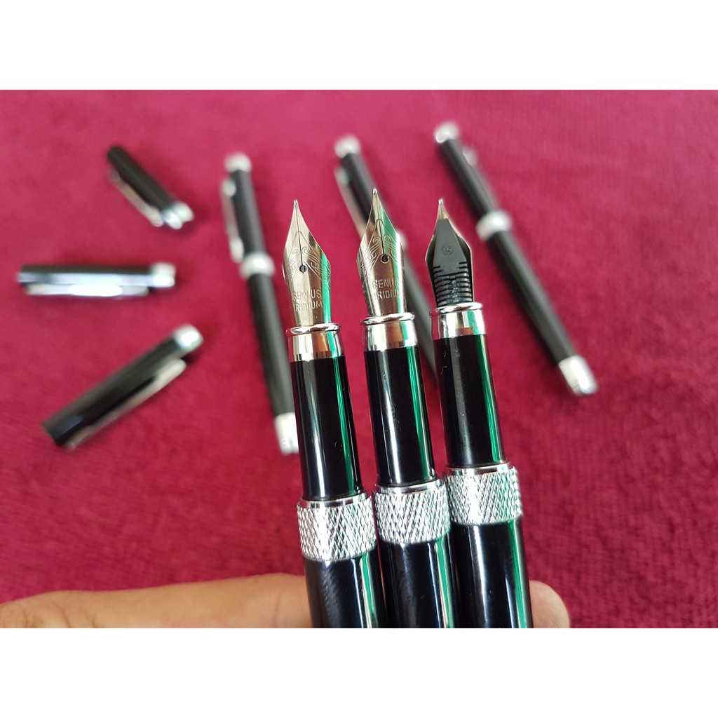 

Terlaris.. Fountain Pen Iridium Point Germany A-8 BLACK Nib Medium / Italic.Pena tinta isi.