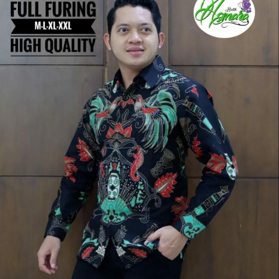 Kemeja Batik Lengan Panjang WIRAGENI PANJANG Baju Batik Lengan Panjang Lapis Furing
