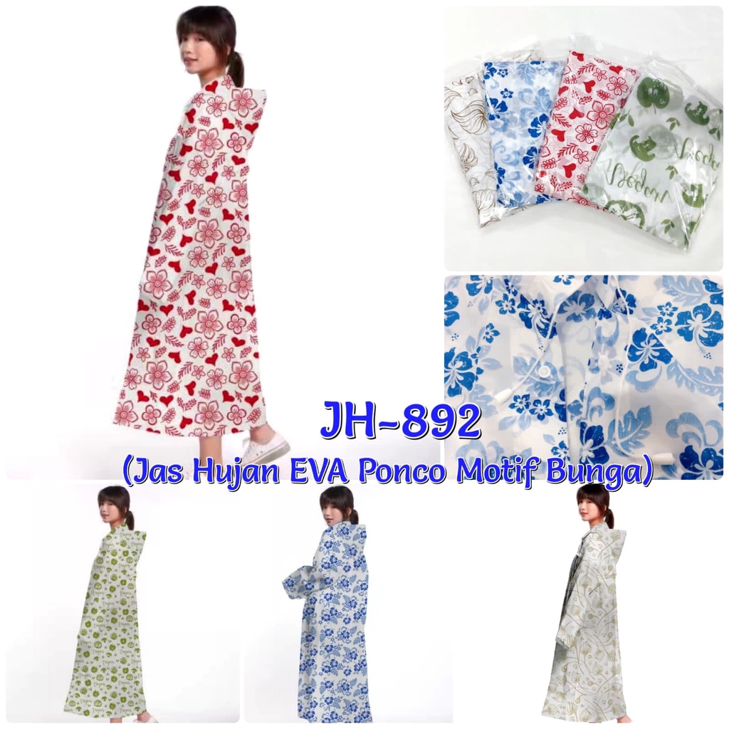 JAS HUJAN EVA MOTIF KEMBANG -JH-892-NEW-MURAH