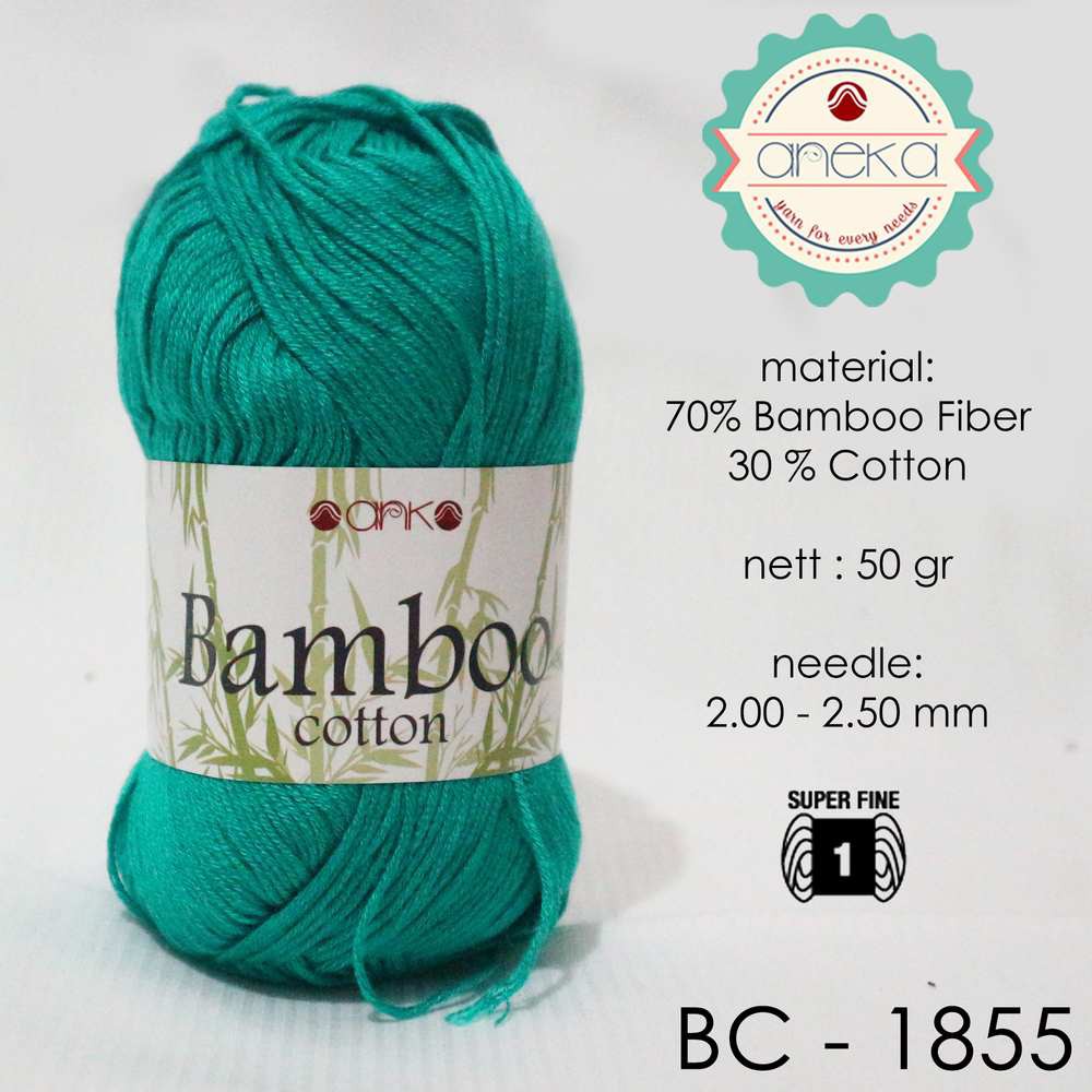 Benang Rajut Katun Bambu / Bamboo Cotton Yarn 2 - 1855 Tosca Muda