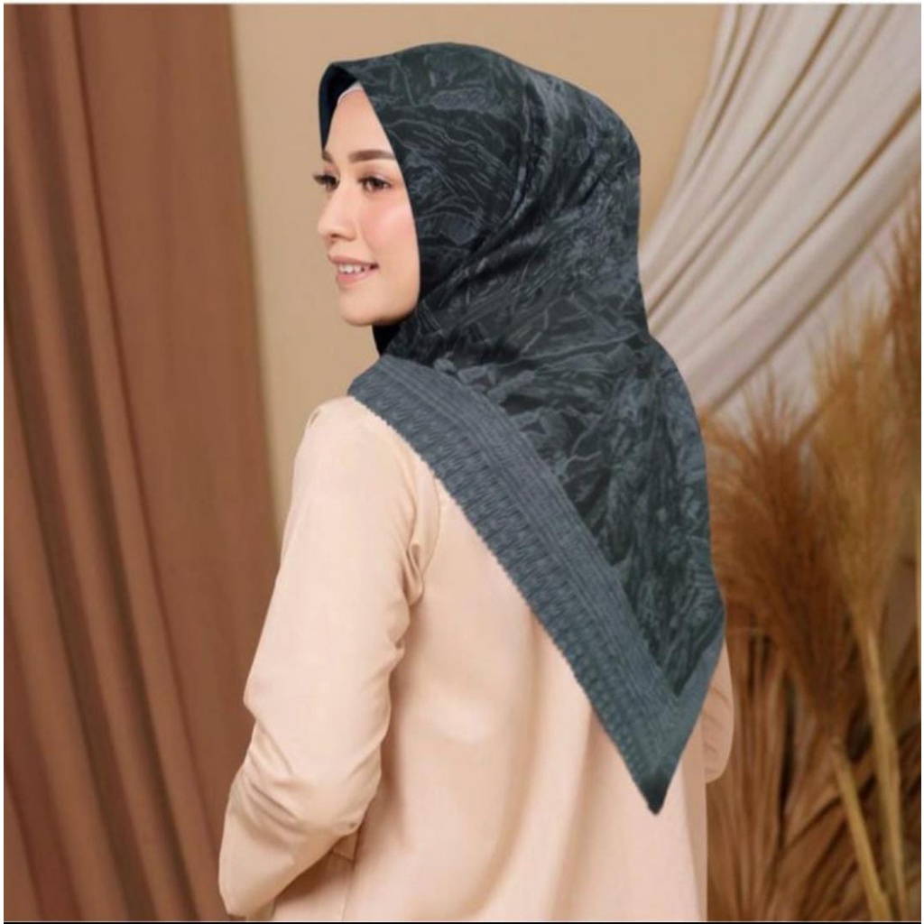 Terbaru !! Hijab Voal Segiempat Motif Scene  Series Kerudung Segiempat Motif Jilbab Instan Jilbab Voal