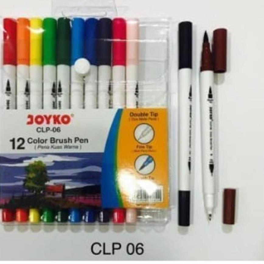 

✤»New Arrival Joyko Color Brush Pen double tip Set (12-warna) CLP-06 produck terbaik