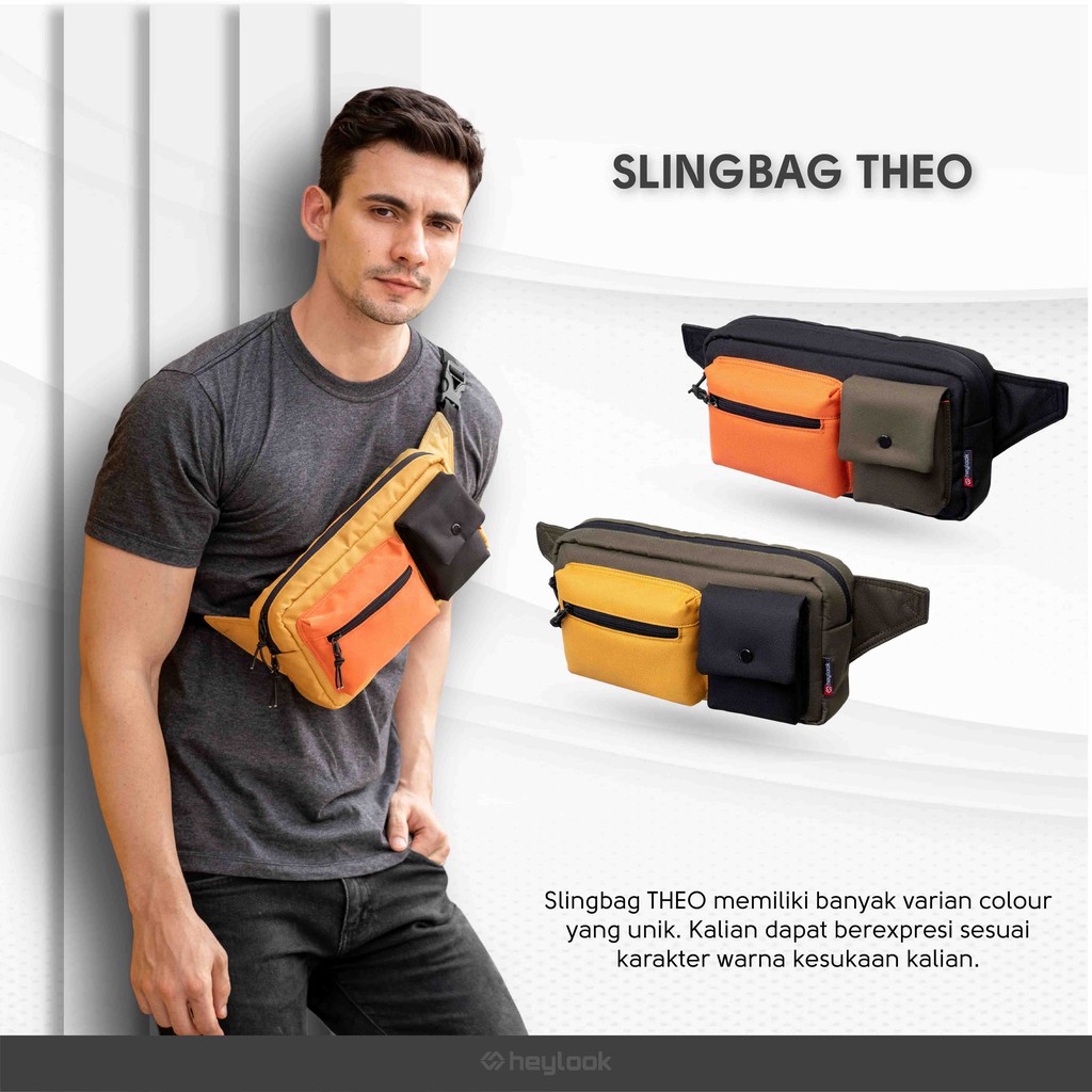 HEYLOOK Project - Tas Selempang Pria Sling Bag THEO Waist Bag Pria Wanita Tas Milenial