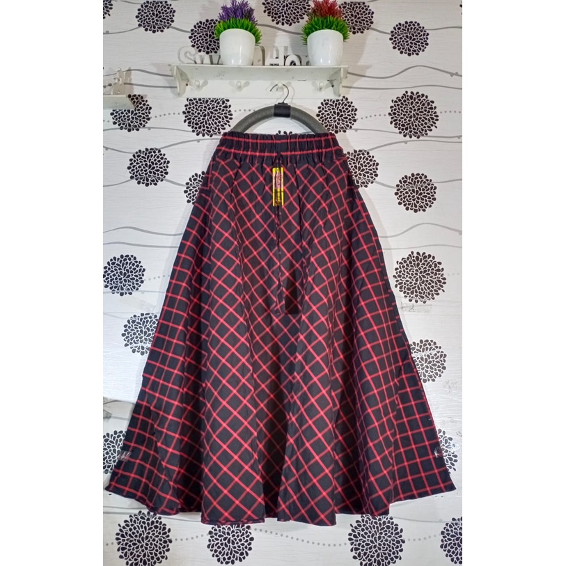 ROK FLANEL IMPORT PANJANG/ROK TARTAN/ROK KOTAK PAYUNG-Q