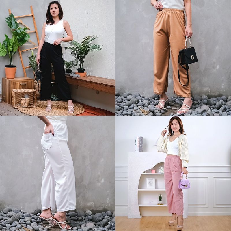 Arifirn Kulot Zora Crepe Pant - Celana Kulot Wanita Murah