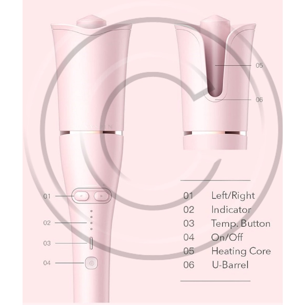 LED Full Automatic Hair Curler / Automatic Curly Hair LED Display / Keriting Rambut Otomatis - CO